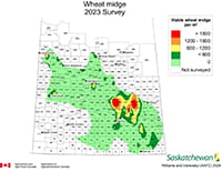 2023 Wheat Midge Survey Map