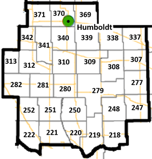 Map of the Rural Municipalities in the Humboldt region