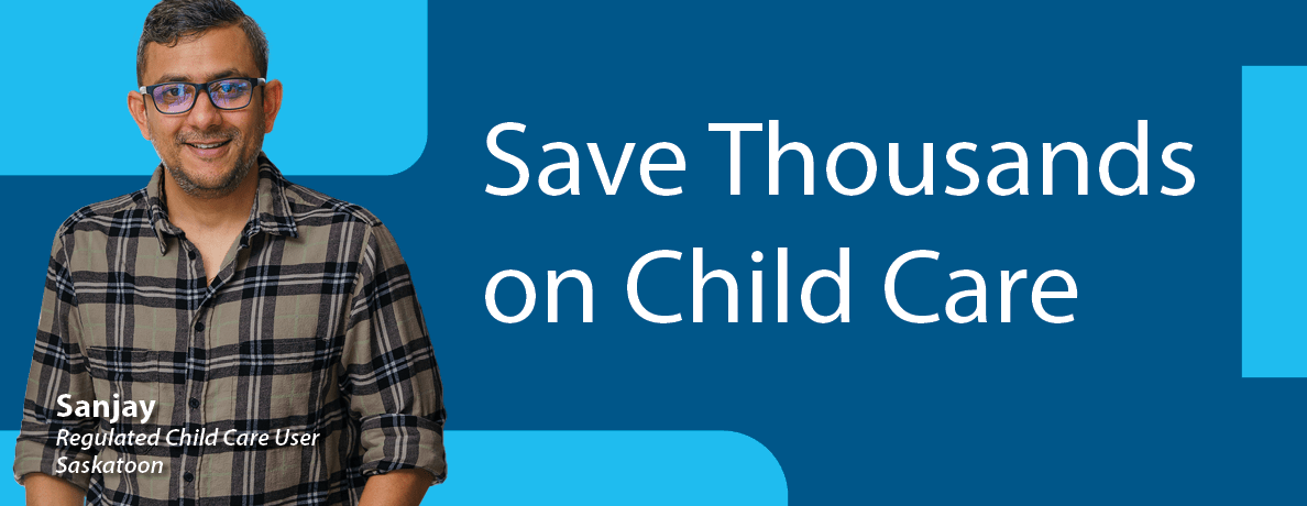 Save Thousands on Child Care. Pictured is Sanjay Patel, a parent of a child in a regulated family child care home.