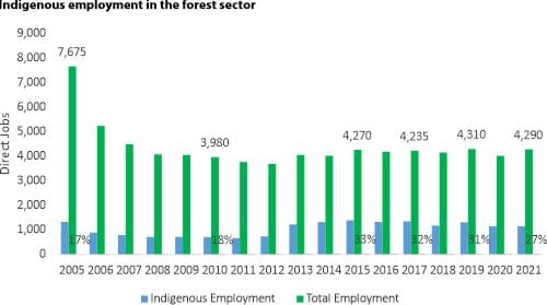 Indigenous employment in the forest sector