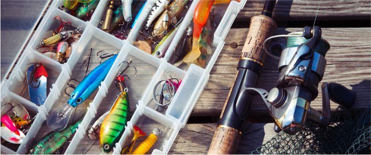 Tackle box open.