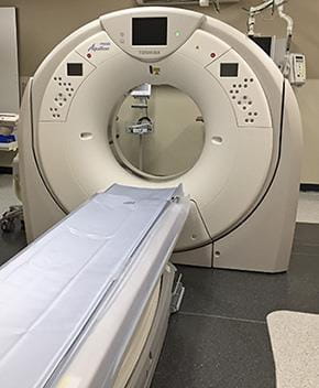 CT scanner in a Saskatchewan hospital.