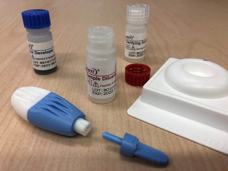An HIV self-test kit.
