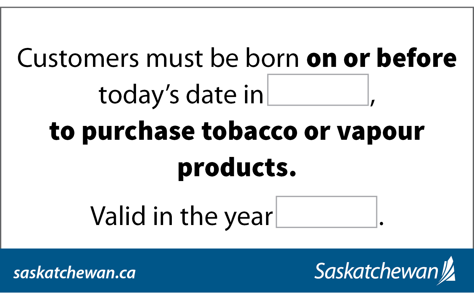 Signs for Tobacco and Vapour Product Retailers Regulatory Signage