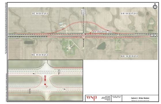 Option 2 for the Grand Coulee and Hwy 1 intersection
