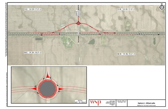 Option 4 for the Grand Coulee and Hwy 1 intersection