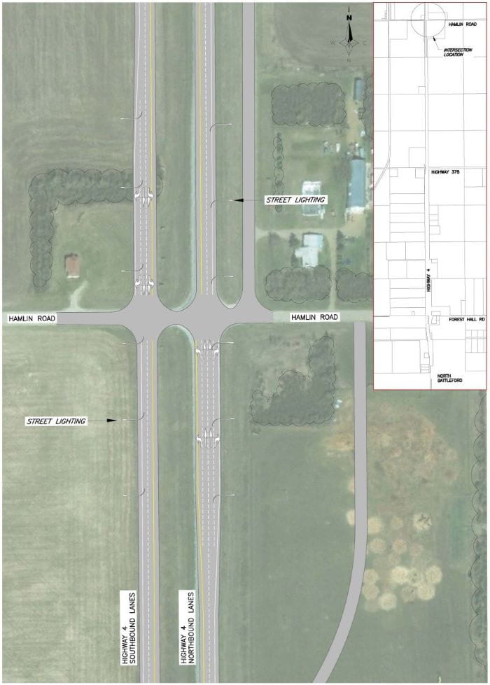 Highway 4 twinning - functional plan - Hamlin Road Intersection