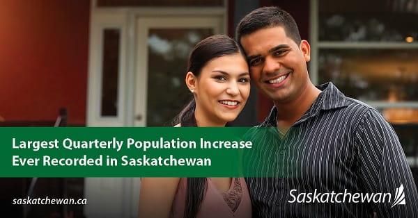 Largest Quarterly Inhabitants Enhance Ever Recorded in Saskatchewan | Information and Media