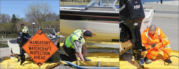 Picture of watercraft inspection stations in Saskatchewan