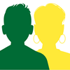 A silhouetted image of a couple